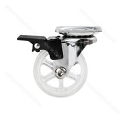 Transparentné koliesko OTO fi50mm splatničkou a brzdou