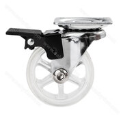 Transparentné koliesko OTO fi75mm splatničkou a brzdou