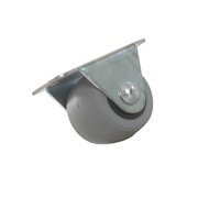 Nábytkové  koliesko jednoduché v-3,4 pogumované, sivé