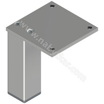 Nábytk.noha N 30X30 B, hliník /Zobal