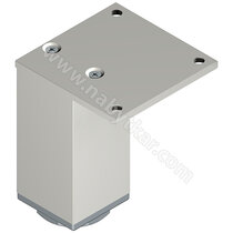 Nábytk.noha N 45X45 B s rektifikaciou, hliník