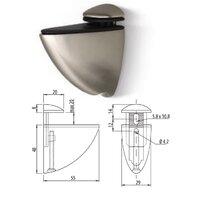 Podperka PELIKÁN MALÝ, chróm /Dalle