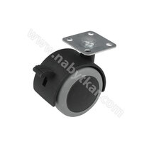 Nábytkové  koliesko fi 50 pogumované s platničkou