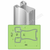 LUX Madlo DUST, 10mm, 2,90m, hliník