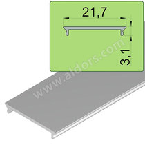 ECO Krytka na koľaj spodnú,pre 10 mm, hliník