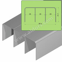 ECO Koľaj vrchná pre 10mm,3-radová, hliník