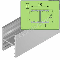 UNI Profil prechodový jednoduchý, 10mm, hliník