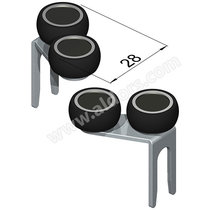 ECO Vedenie vrchné 10,na šírku kolaje 28 mm, bočné - ložisko, profil