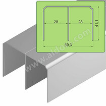 ECO Koľaj vrchná pre 10mm, hliník