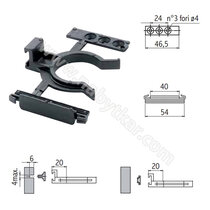 Klips pre nábytk. nohu a drevený cokel R5 BIG 500 Kg, čierny plast / Volpato Klips pre nábytk. nohu a drevený cokel R5 BIG 500 Kg, čierny plast / Volpato