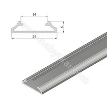 LED PROFIL - 6X24mm , Profil - hliník, 3m (bez krycej lišty)/LC