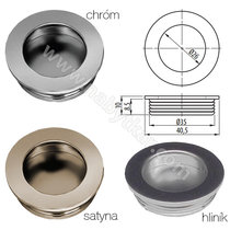 Madlo zapustené okrúhle B224, na fi 35 mm Madlo zapustené okrúhle B224, na fi 35 mm