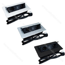 Stolová vyklápacia 2x 230V+ 2x USB s káblom 2m Stolová vyklápacia 2x 230V+ 2x USB s káblom 2m