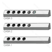  Zás. lišta pre nást. a rohovú montáž CASIA 4x230V 35° brús.hliník-čierna