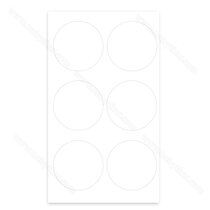 Krytky samolep.fi 40 mm 8681 sm biela (1 plátok= 6 krytiek) nr.318
