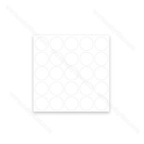 Krytky samolep.fi 14 mm W980 SM biela (1 plátok= 25 krytiek) nr.320