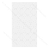 Krytky samolep.fi 20 mm W1100 PG biela lesklá (1 plátok= 28 krytiek) nr.321