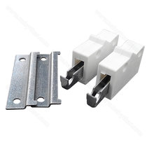 Záves na montážnu lištu typ 3, ľavá +pravá strana s lištou 80mm (2x) biely /LC