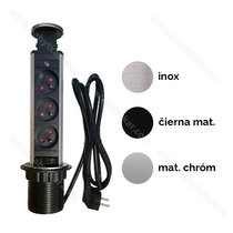 Stolová vyťahovacia 3 - zásuvka SLIM (fi 60 mm)