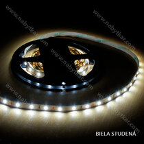 LED PAS 2835 IP20, 120LED/m 12V, š-8mm, L-5m,(1m=24W)18-20 LM, biela studenál/TOP