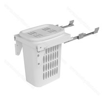 Kôš na bielizeň 590, pre šírku: 450mm, s tlm. a uch.414x500x600,53l, biely / SIGE Kôš na bielizeň 590, pre šírku: 450mm, s tlm. a uch.414x500x600,53l, biely / SIGE