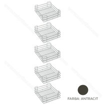 Košíkový set k potrav.košu 255, šírka: 400mm, počet políc: 5ks, antracit / SIGE