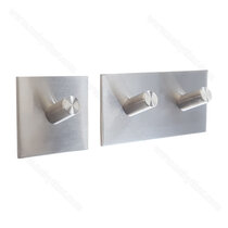 Samolepiaci jednovešiak v:27mm na platničke s 3M páskou, leštený inox / LUX