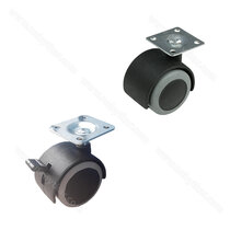 Nábytkové  koliesko fi 40 pogumované s platničkou / GTV