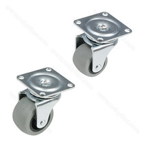 Nábytkové  koliesko s platničkou pogumované, sivé