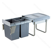 Kôš na odpadky IR541 ,20+10Lx2, tlmiaci doťah a uch.na dvierka,do 450 mm,sivý /Irone