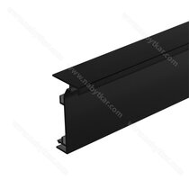 Gripless profil typ - "L" na LED pás,  L-3,5m, C-35 čierny