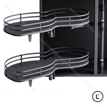 Erg.roh.kôš ASTON "90" 2 pol. ľavý s tlmením, antracit / Iron Line