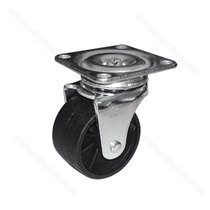 Nábytkové  koliesko s platničkou 1-PL-40 plast, čierne