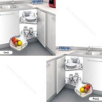 Erg.roh.kôš NUVOLA 371, 2 pol./ 450 mm,  biely-chróm /SIGE