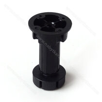 Rekt.noha PVC-R5 h- 100mm,bez moznosti uchytenia na centr.skrutku, čierna / Volpato (bal.300)