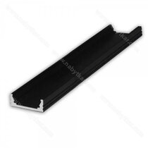 LED PROFIL - 06x16mm, Profil - čierny, 3m, bez krycej listy /CP