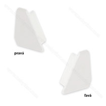 LED PROFIL - 16x13mm Rohový, Profil - hliník, koncovka biela /CP