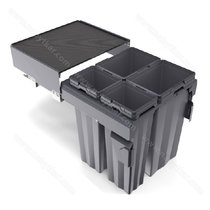 Kôš na odpadky 562-580 x 520 x 540, 84 l.antracit,do 600 mm /Irone