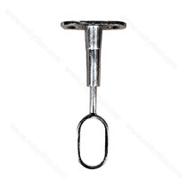 Držiak vešiakovej tyče stopkový prechodový, s reg. nikel/ LC