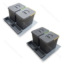 Kôš na odpadky ART 901 LC do zás. šírky 60cm,537x480x310 mm 2x 15 l