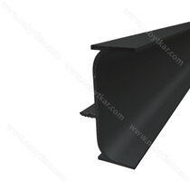 Gripless - Zvislý profil obojstranný na fréz. čierny 2,5 m / SD