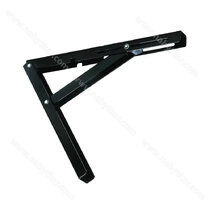 Uholník sklápací pre velké zaťaženie 45 kg, 400x275 mm, čierny  / LC