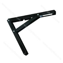 Uholník sklápací pre velké zaťaženie 70 kg, 560x580 mm, čierny  / LC