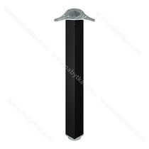 Stol.noha alu 60x60/710/R, čierna mat  / LC