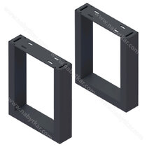 Lavicová podnož 40x80 ,v:405x330, čierny mat, (bal. 2ks)