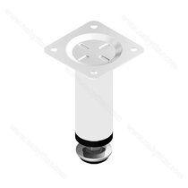 Nábytk.noha 100mm Fi25 10kg, biela  Nábytk.noha 100mm Fi25 10kg, biela