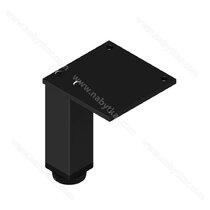 Nábytk.noha N 30X30 B 100mm, čierna s reguláciou /Zobal