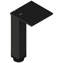 Nábytk.noha N 30X30 B 150mm, čierna s reguláciou /Zobal