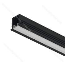 Häfele Loox5 profil 1104 pro osvětlovací LED pásky,Hliník, černý elox, 3000 mm 833.95.725