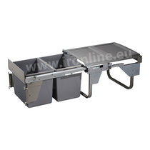 Odpadkový kôš IR530, 15+15l, s tlmením a uchytením na dvierka, do 450mm, sivý /Irone